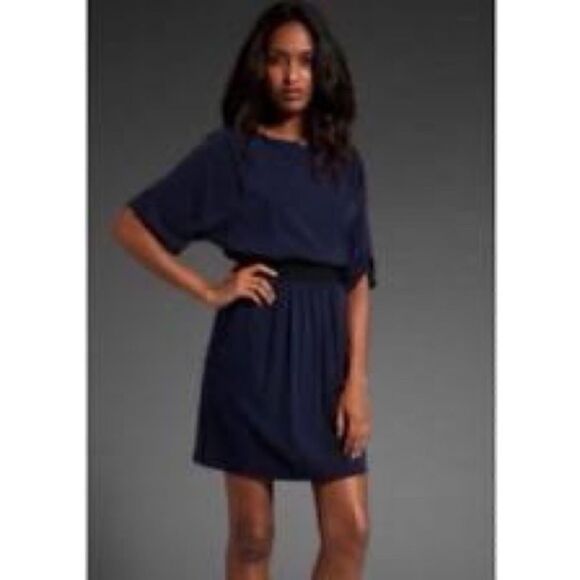 Theory Dorrian Lifestyle Silk Blend Dolman Sleeve Dress - Picture 1 of 9